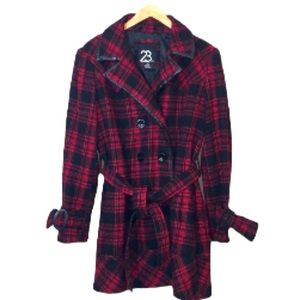 23rd St. Plaid Peacoat